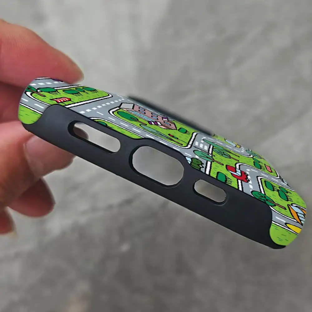 Kids Toy Car City Road Phone Case Film material 2-in-1 Shell FOR IPhone 17 16 15 14 12 17Air 16e 13 Pro MAX 16Plus Cover view 5