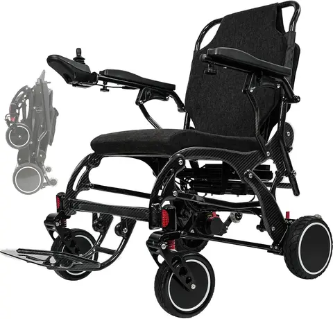 Electric Wheelchair Carbon Fiber, Electric Wheelchairs for Adults Lightweight, Foldable Electric Wheel Chair Seniors