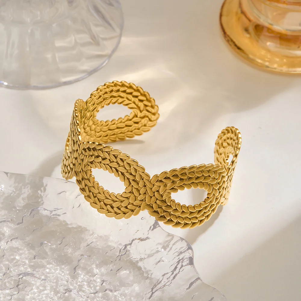 سوار من الفولاذ المقاوم للصدأ برمز لا نهائي عصري، مقاوم للماء، مجوهرات نسائية معدنية ثقيلة خالية من الصدأ، سوار للزوجين #4