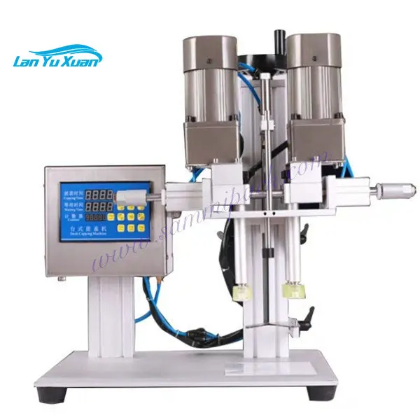 Semi automatic screw capping machine pump top cap capper/closing cap machine