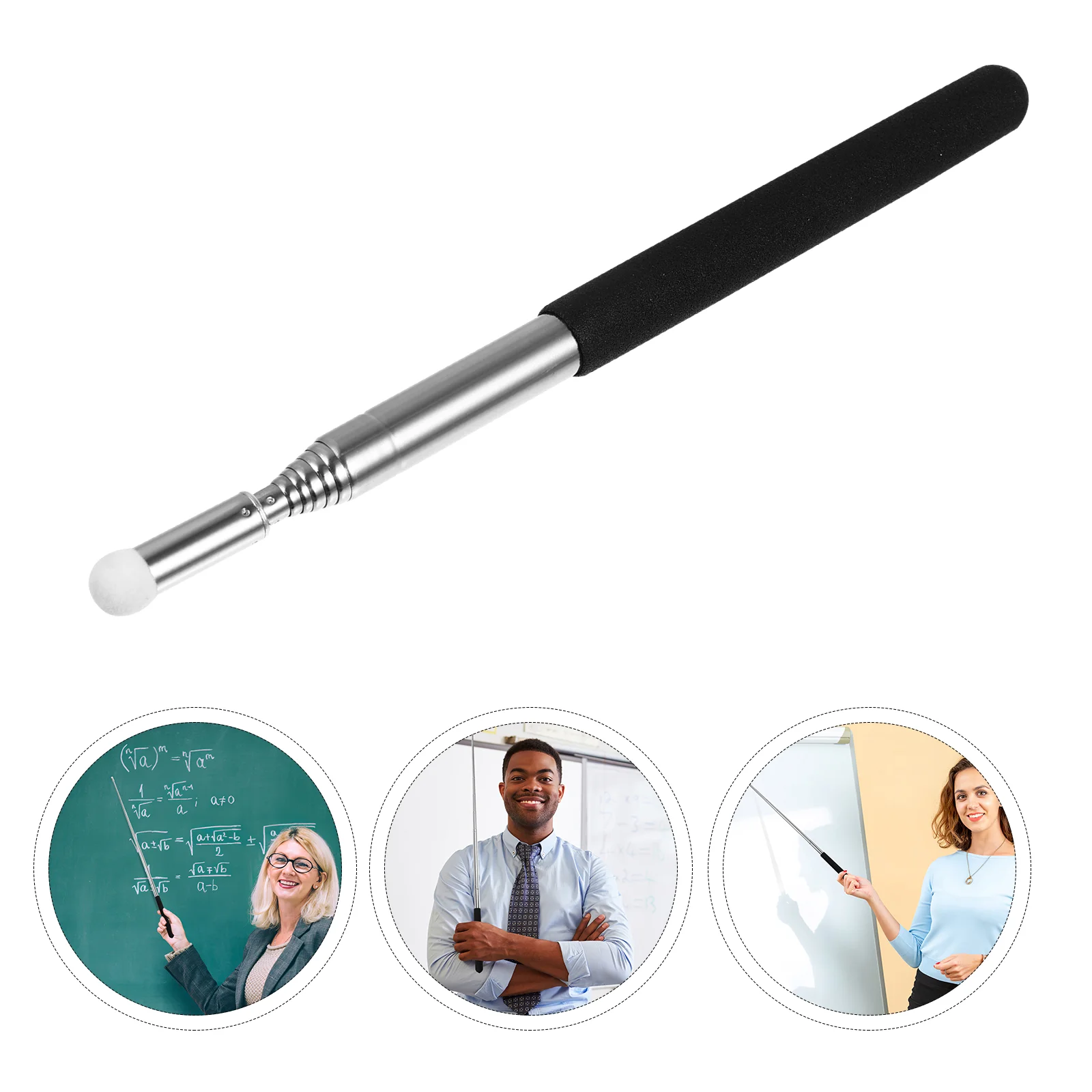 Telescopic Rod Demonstrator Work Retractable Pointer Handheld Presenter 2100X140X140CM for Classroom Whiteboard Extendable