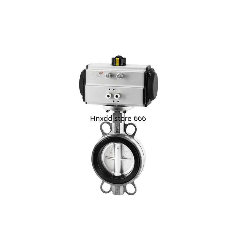 Stainless steel pneumatic butterfly valve 304 soft seal zero leakage fast cut off D671X/F-16DN50 80 100