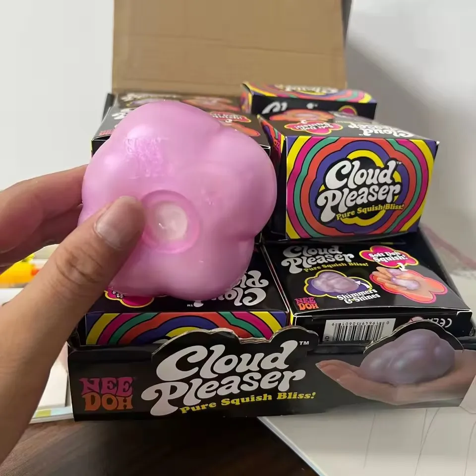 Schylling NeeDoh Cloud Pleaser Squishy Cube Slow Rising Squeeze Toy Anti-Anxiety Stress Relief Fidget For ADHD Focus