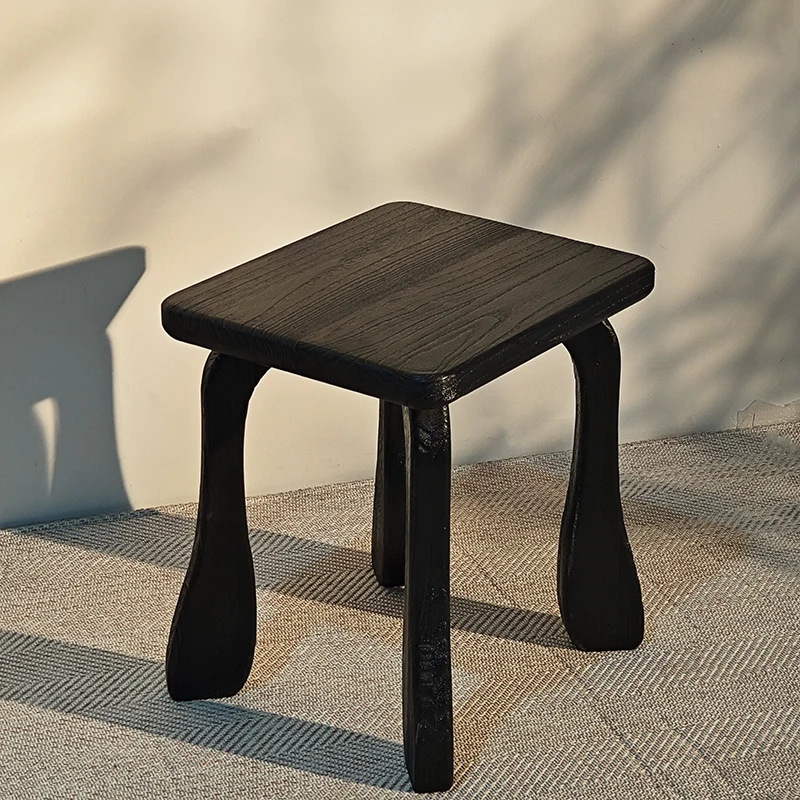 Solid Wood Stool,Creative Shoe Changing Stool,Living Room Sofa Footstool,Retro Furniture,Art Leisure
