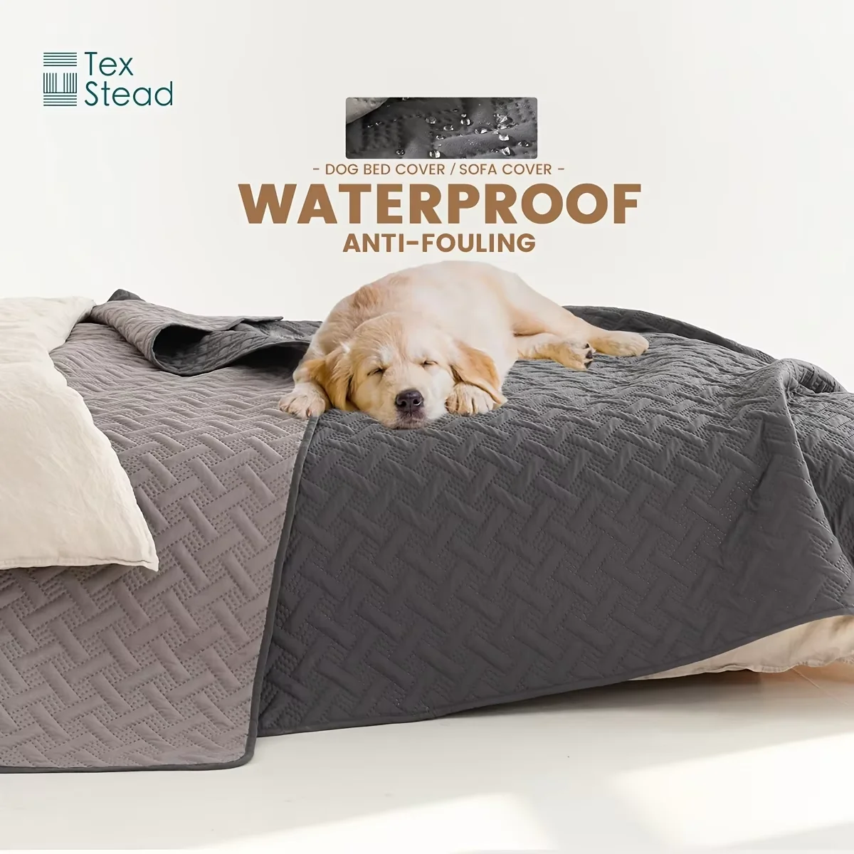 Double-Sided Brick Pet Mattress,Washable PU Foam Dog Mat,Waterproof Furniture Protector,Soft Bed Cover for Cats Dogs