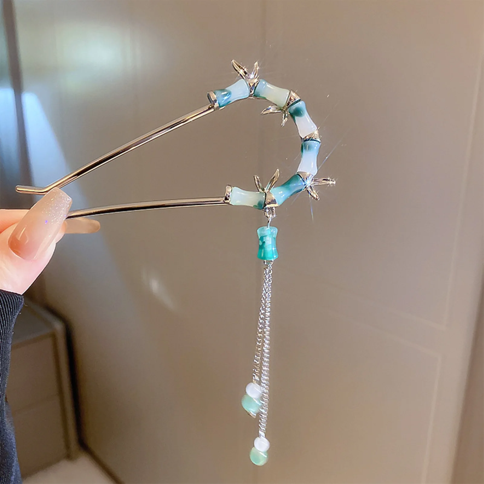 

Retro Bamboo Hair Stick Metal Women Chinese Style Hairpins Girls Hair Clip Chinese Hanfu Hair Jewelry Daily Hair Accessories