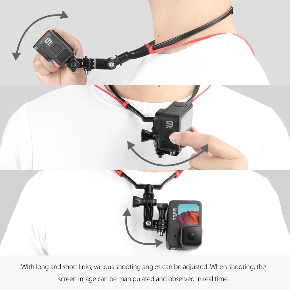 Vamson Tali Penahan Leher Lanyard Untuk GoPro Hero 11 10 9 8 Kamera Insta360 X3 X2 untuk Aksesori Braket Ponsel Pintar Iphone