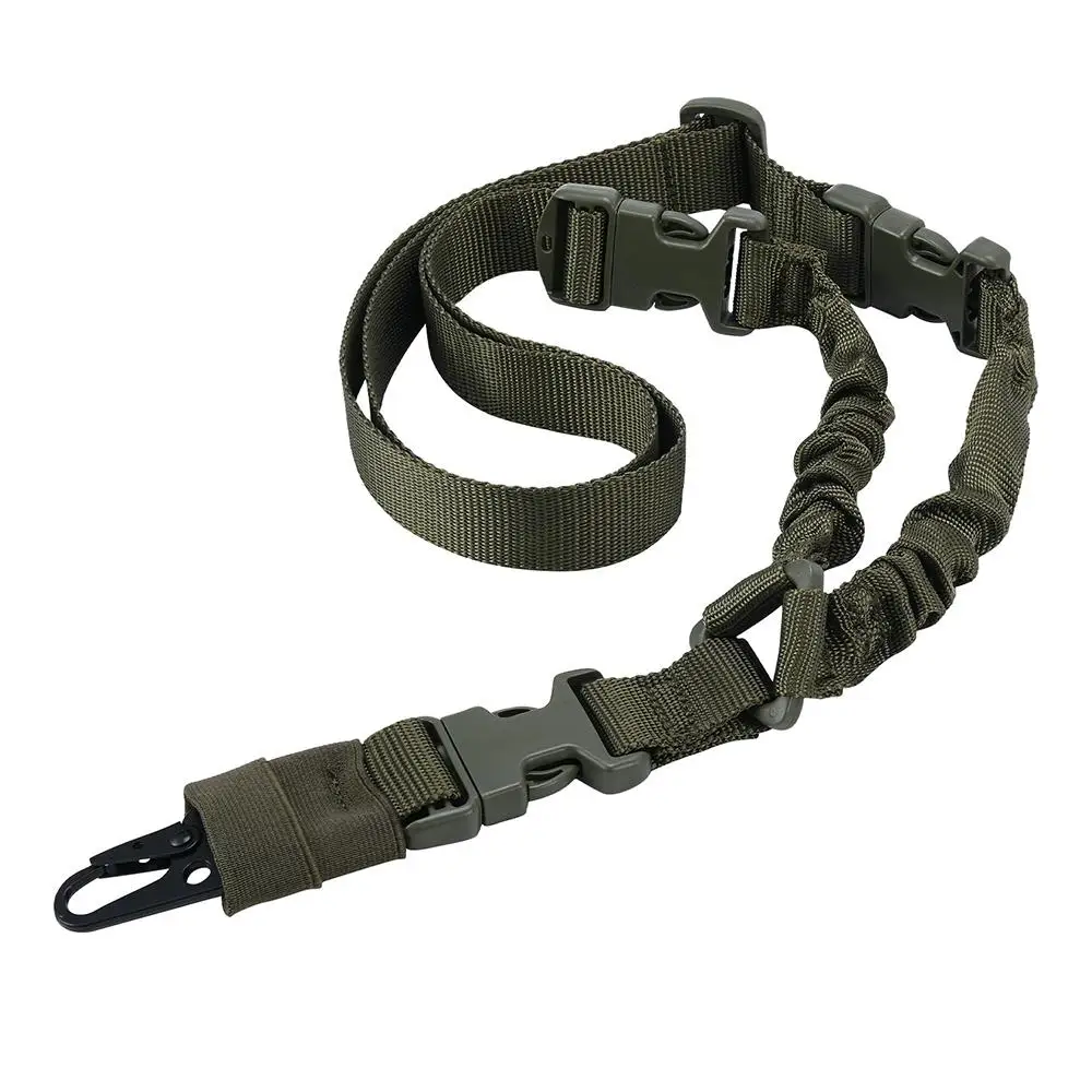 Outdoor Single Point Tactical Harness With Metal Buckle Adjustable Single-Point Gun Rope Sling Shoulder Strap Safety Rope Belt