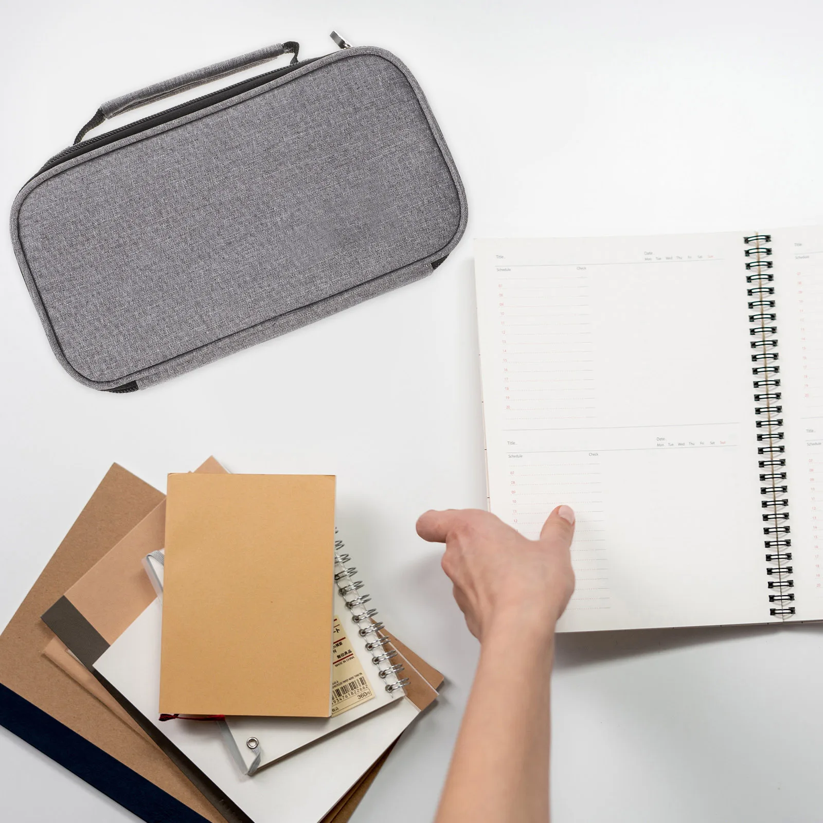 

Large Capacity Pencil Case Attractive Pouch Zipper Bag Storage Canvas Material Student Stationery
