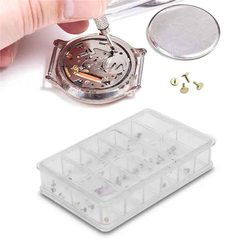 Customer Favorite Watch Dial Feet Repairs, Copper Watch Repairing Dial Feet Assortment Parts Multiple Compartments Box For Watch