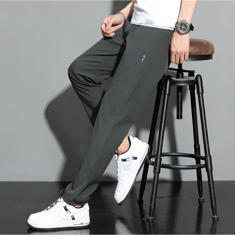 Men's Trousers Casual Solid Breathable Slim Straight Pants Male Joggers Thin Quick Dry Sweatpants Sports Pants Hiking Pants Men