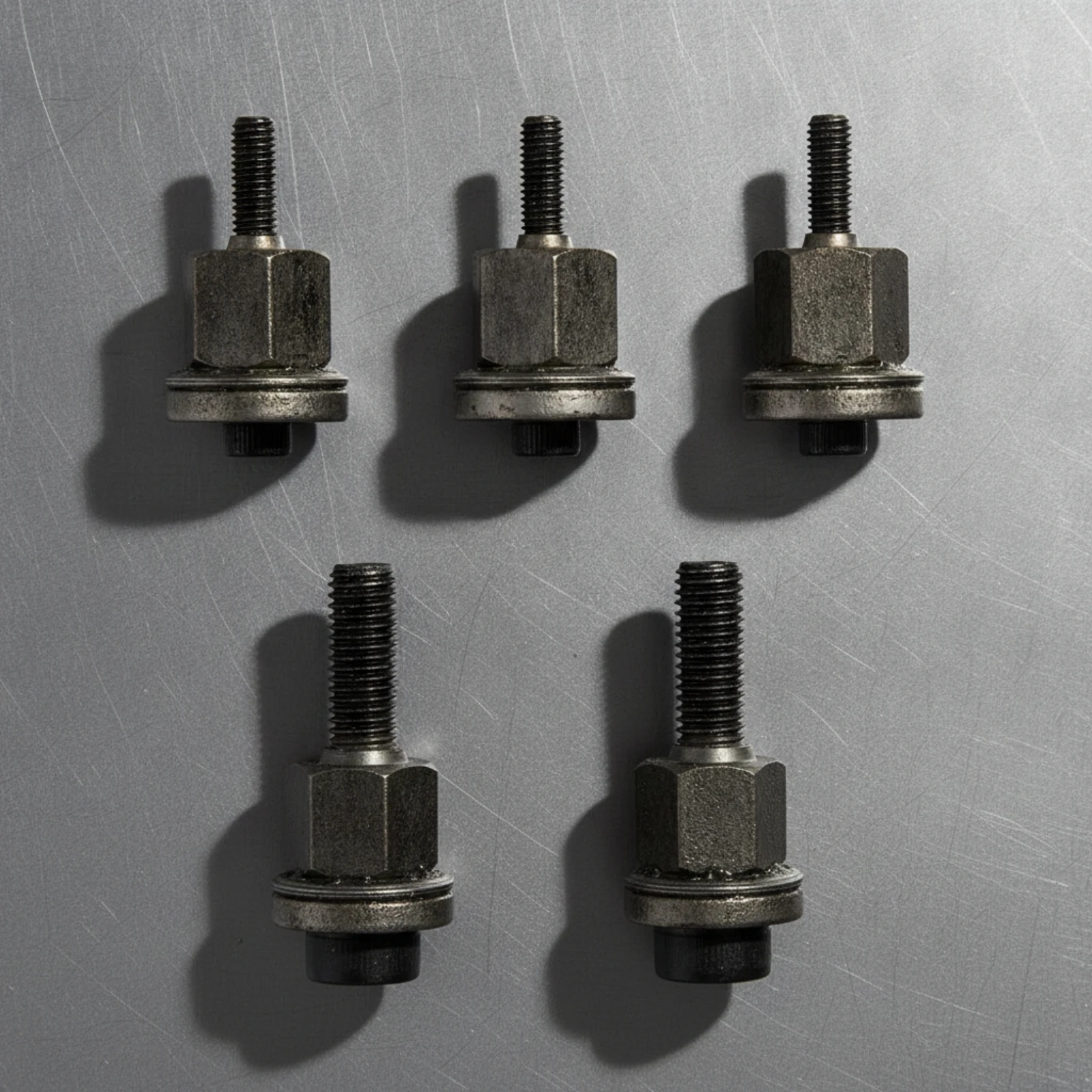 5 Pieces Manual Rivet-Nut Installation Head Practical Rivet-Nut Tool Head with Threaded Shaft Easy to Use Heavy Duty