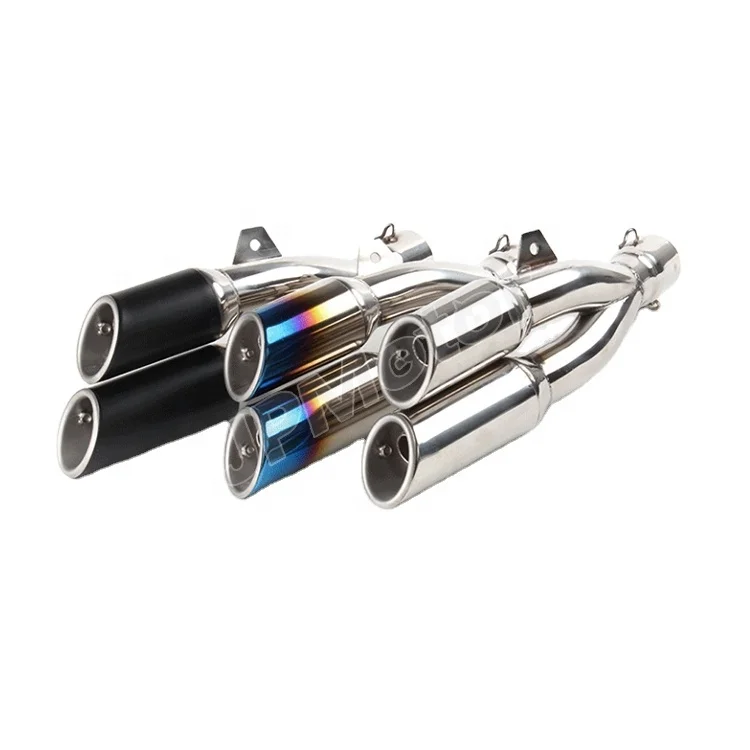 

Double take short straight pipe for under 1000cc 38-51mm muffler Motorcycle Scooter accessories and parts exhaust