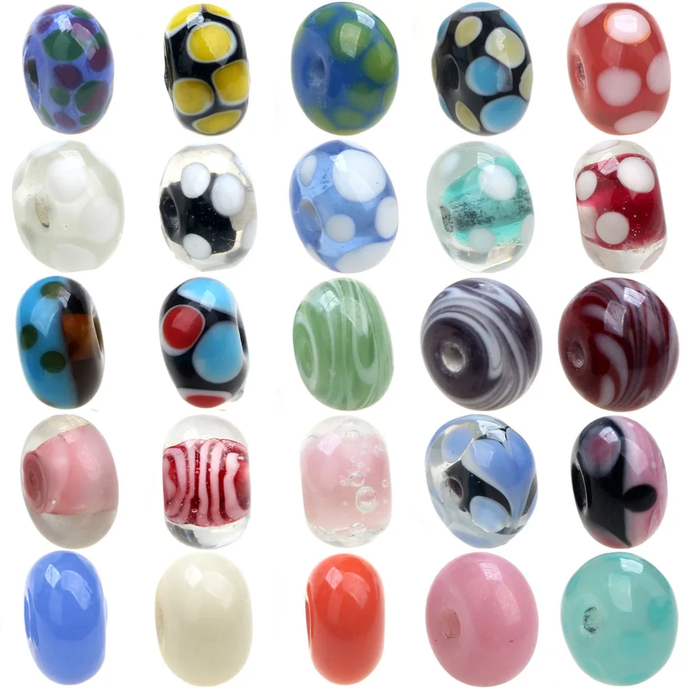 Cheap!!6PCS/LOT Mixed Style Pure Handmade Lampwork Glass Beads For Crafts Charm Bracelets/Earring/Necklace DIY Jewelry Making
