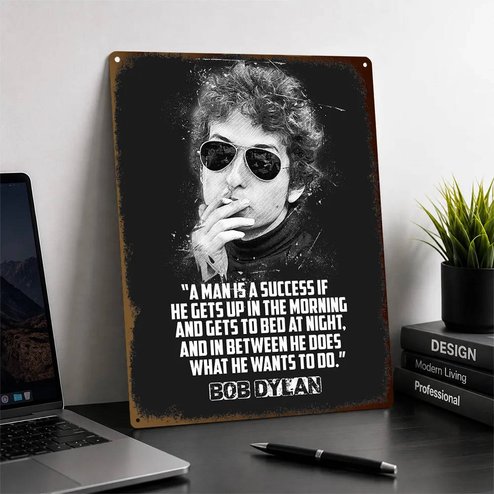 Bob Dylan Aluminum Poster Personalized Metal Sign Vivid Alternative Icon Wall Art Created For Music Rooms Or Guitar Collectors