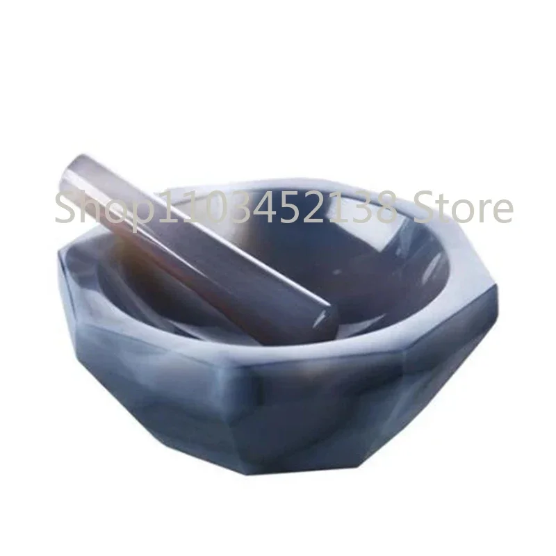 30mm 50mm 70mm 100mm All Sizes High Quality Natural Agate Mortar and Pestle for Lab Grinding 110mm 120mm 150mm 160mm 200mm