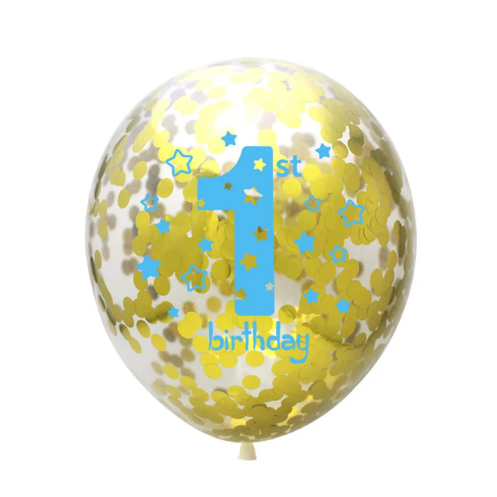 

15Pcs Birthday Balloons Set Blue Inches Latex Decorative Party Balloons Birthday Shower Photo Props