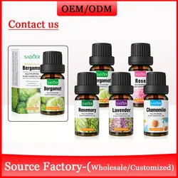 OEM Essential Oils Chamomile Lavender Rose Bergamot Rosemary Pure Diffuser Aroma Oil Candle Making Supplies Body Beauty Health