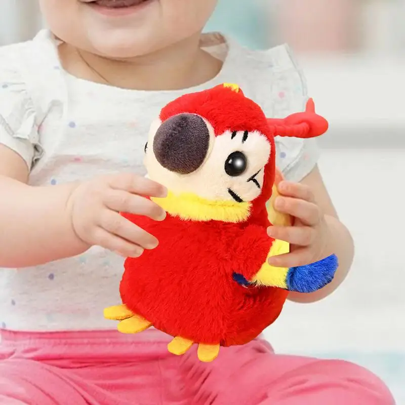 Talking Parrot Cute Talking Parrot Plush Toy Interactive Toy Electronic Musical & Recordable Pet Waving Wings For Child Gift &