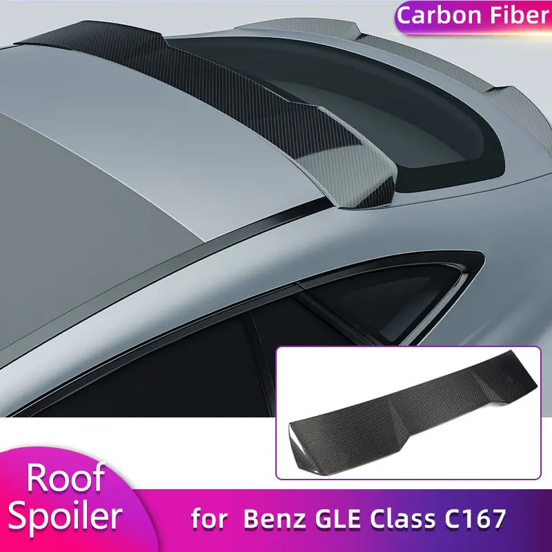 

Full Carbon Fiber Rear Roof Spoiler Wings for Mercedes Benz GLE Class C167 2020-2025 Car Rear Spoiler Roof Window Trim Wing Lip