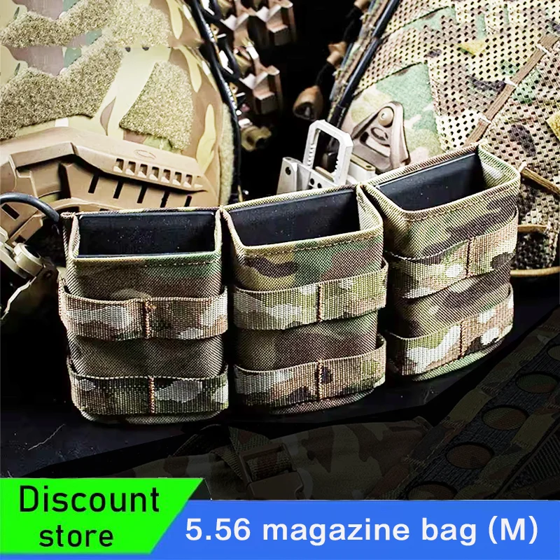 

Тактический тройной подсумок для магазинов 5.56, совместимый с системой MOLLE, для охоты и аксессуаров для кобур M4