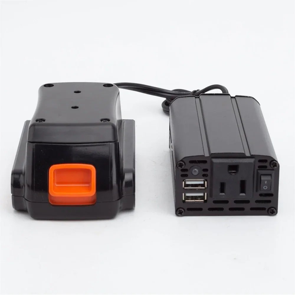 For BLACK+DECKER/Porter Cable/Stanley 18V lithium battery inverter Built-in switch and USB interface