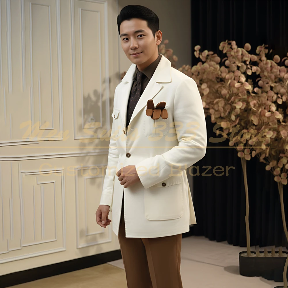 

Мужские костюмы-двойки: пиджак и брюки, формальный однобортный пиджак с заостренными лацканами, приталенный крой, с разрезом сзади, полный комплект