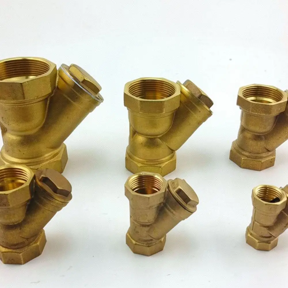 Heavy Duty Brass Y Strainer Filter For Water Piping System Plumbing Valve Protector Industrial Impurity Separation Device