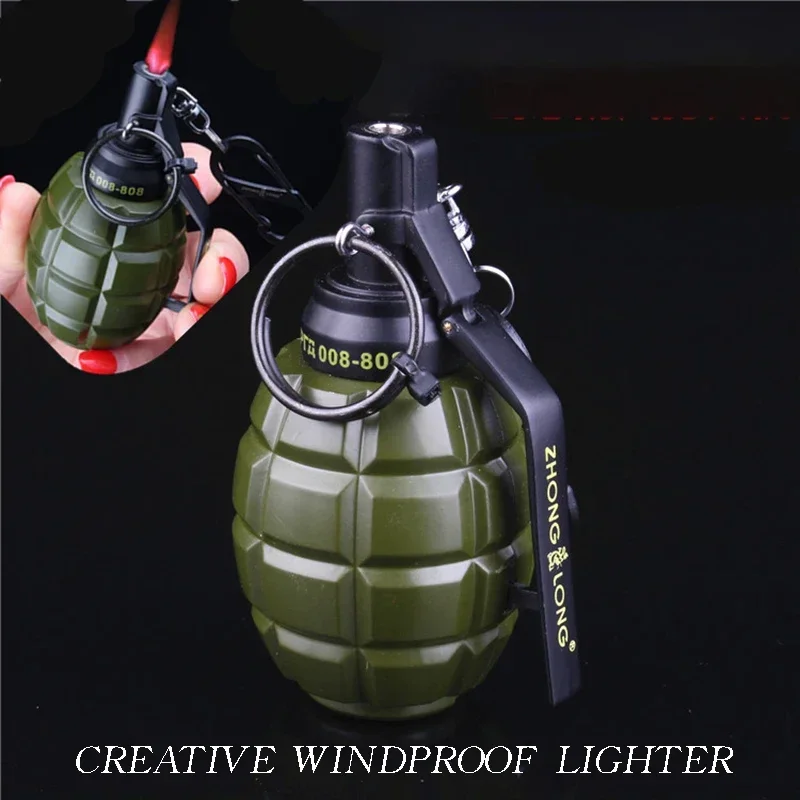 Creative and Popular Metal 808 Soviet PKA Grenade Large Simulation Military Grenade Prop Model Windproof Lighter