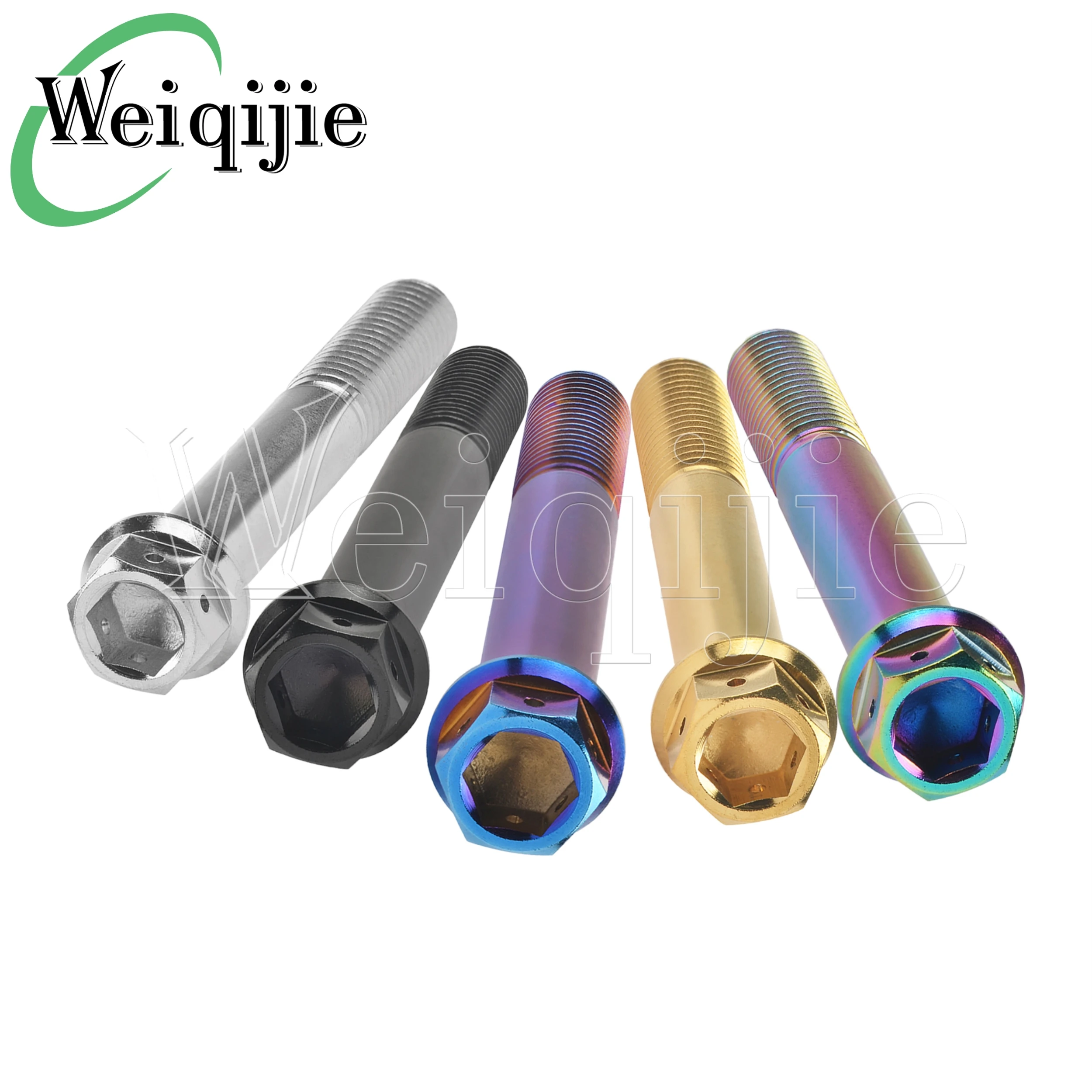 Титановые фланцевые болты Weiqijie M6x10 15 20 25 30 35 40 45 50 55 60 мм с внутренним шестигранником, декоративные винты для велосипедов