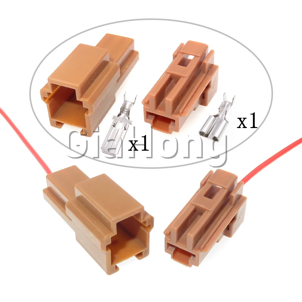 1 Set 1 Ways AC Assembly Auto Parts 6098-0232 6098-0234 Automobile Unsealed Wire Harness Socket Car Electric Cable Connector