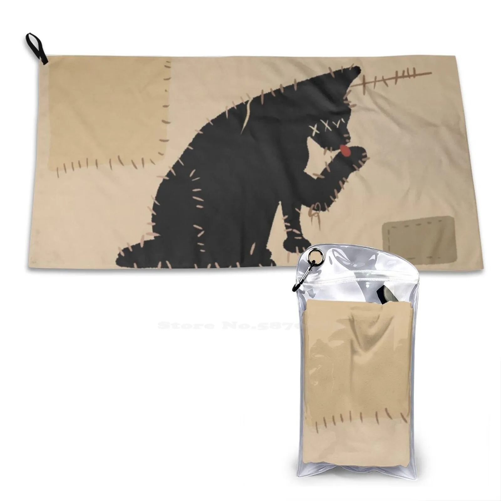 Flag Which Means Death 3 Gym Outdoor Sports Fitness Towel Bath Washcloth Our Flag Means Death Ofmd Pirate Flag Skull Cat