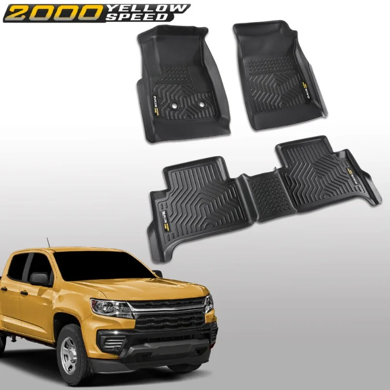 

Floor Mats Fit For 2015-2022 Chevy Colorado Crew Cab/ GMC Canyon Full Set Liners United States