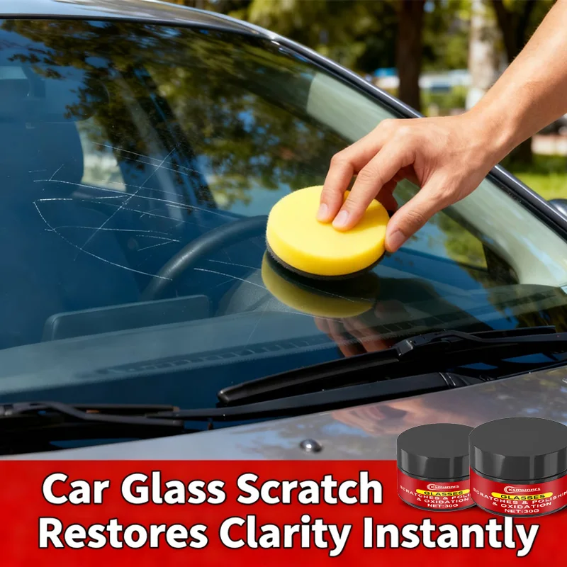 

Glass Scratch Remover Paste, Safe Quick Repair with Cloth for Auto Phone Eyeglass Cabinet Surface