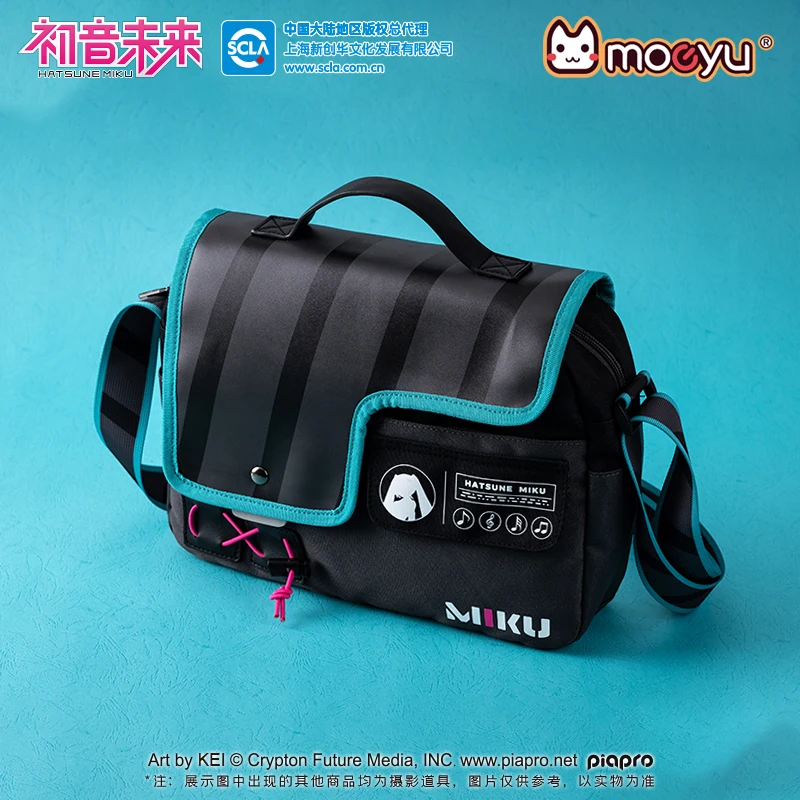 Imagem -02 - Moeyu Hatsune Miku Crossbody Bolsa para Mulheres e Homens Bolsala de Ombro Anime Vocaloid Cosplay Mochilas Escolares Bolsa Mensageiro Cosplay