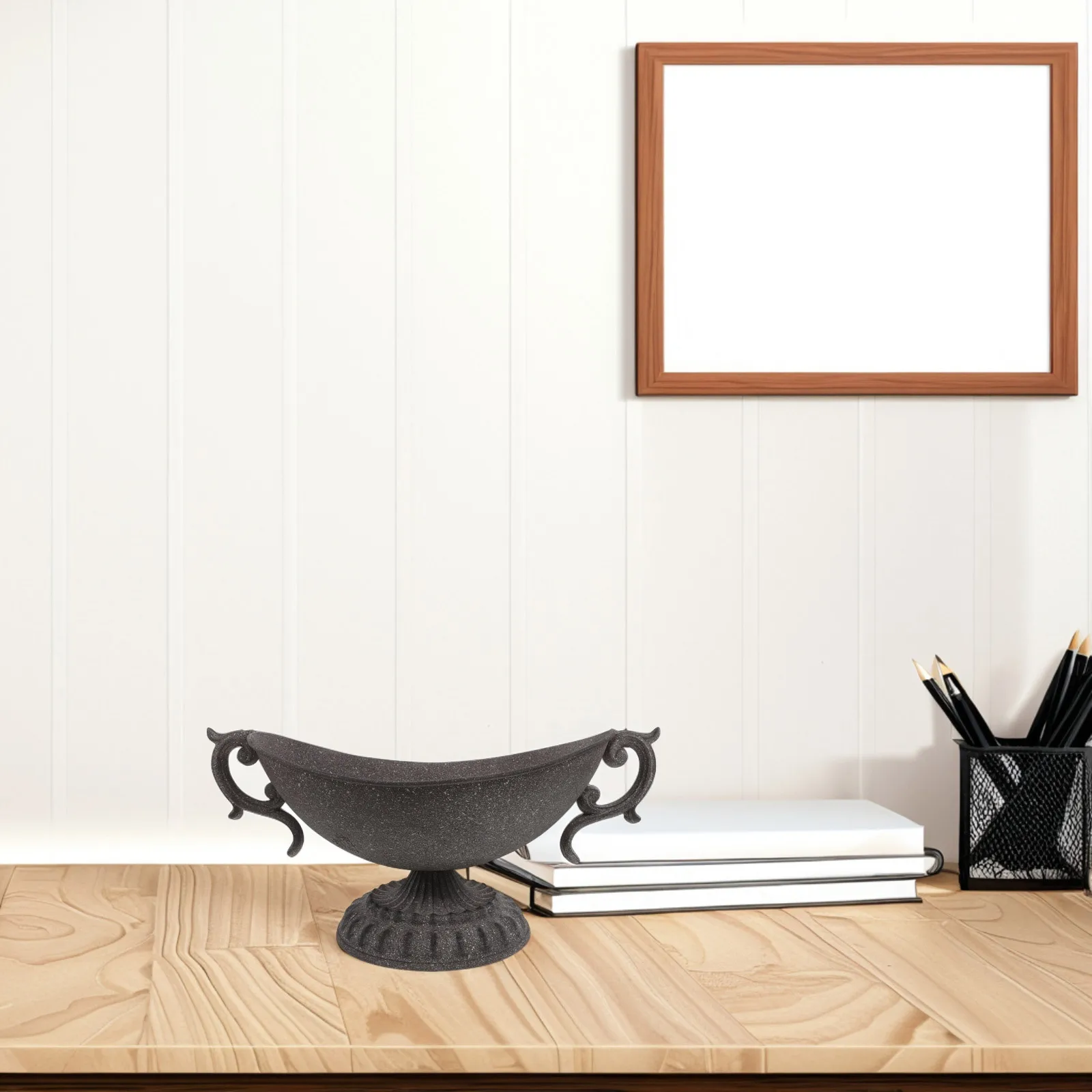 

Железная ваза, урна, кашпо из кованого металла, бытовой римский декор, садовые центральные предметы, винтажный цветочный горшок с двумя ручками в стиле ретро