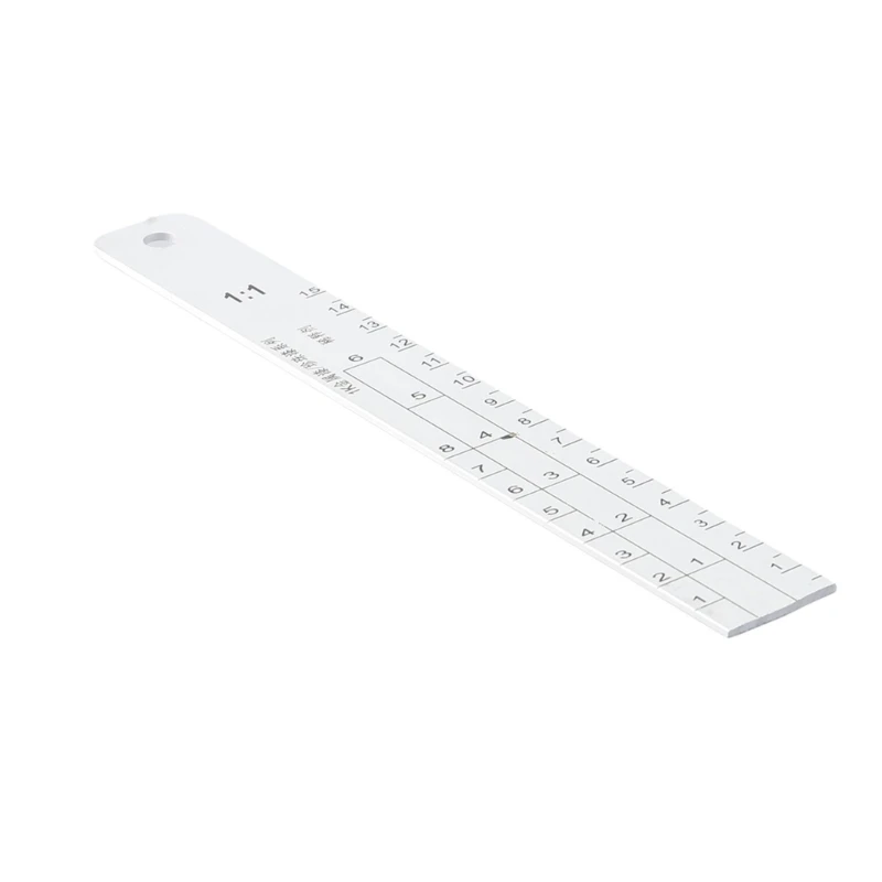 652F Paint Mixing Ruler Scale Paint Mixing Ruler Standard Steel Painting Mixing Tool Car Paint Ruler Paint Measuring Tool