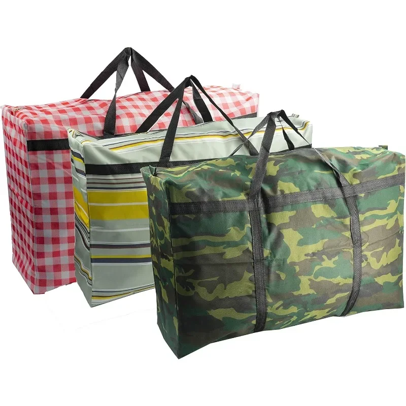 3pcs Extra Large 47.6 gal Heavy duty Storage Bags with Strong Handle, Travel Duffel Clothes Bags for Moving, Travelling