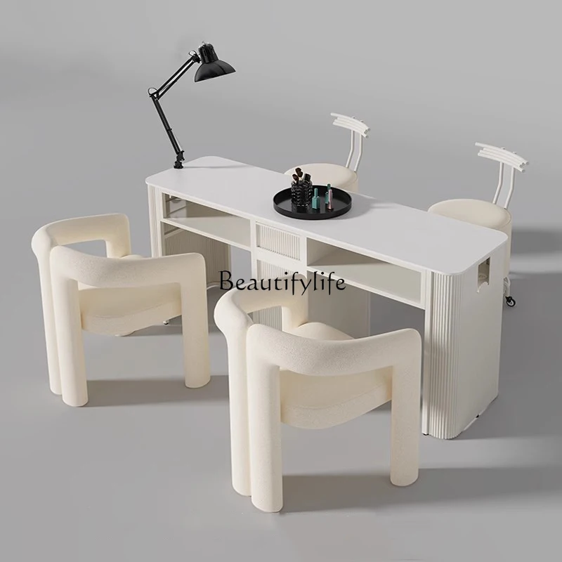 طاولات أظافر كلاسيكية احترافية مع أدراج تخزين طاولات أظافر أوروبية متعددة الوظائف أثاث تجميل عصري ميسا قابل للطي #2