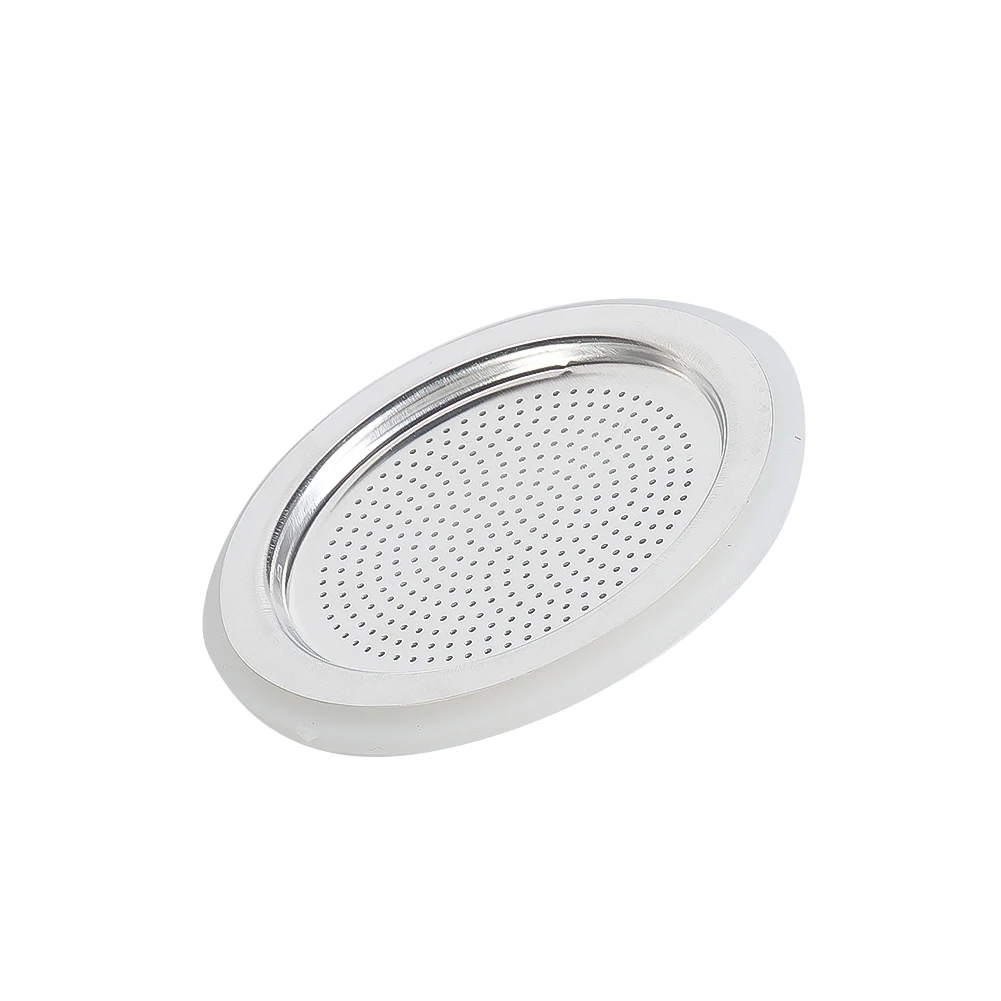 1Pcs Mocha Pot Coffee Pot Replacement Gasket Seal For Coffee Espresso Moka Stove Pot Top Silicone Rubber With 1 Sieve