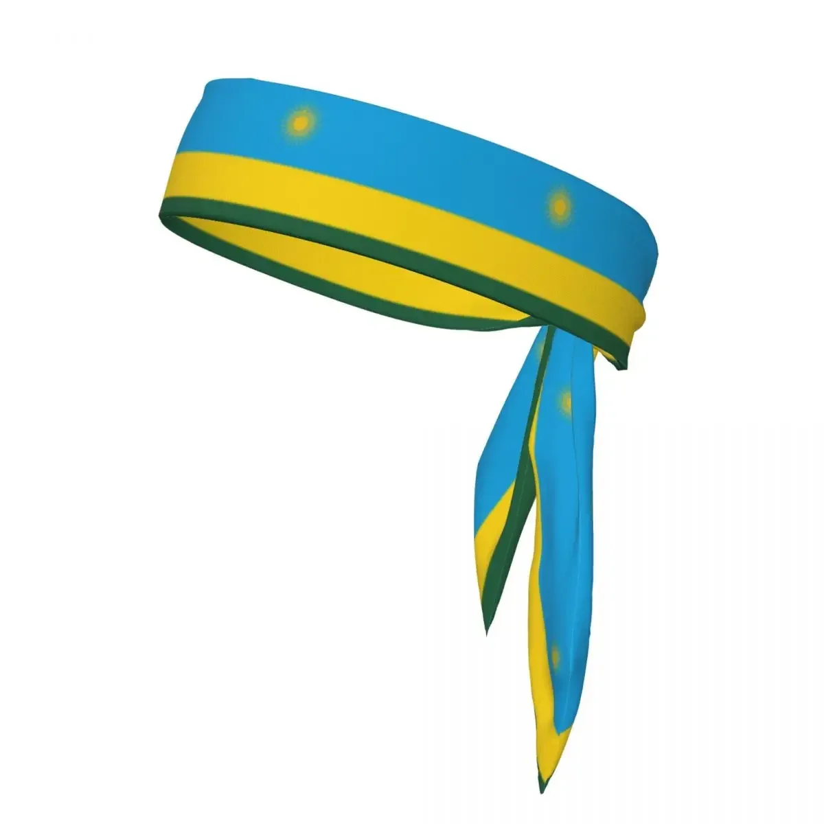 

Bandanas Hairband Head Tie Rwanda Flag Sports Headband for Running Tennis Karate Athletics Brief Style