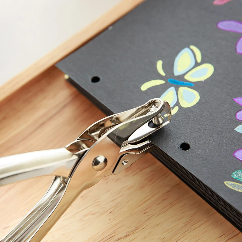 Dziurkacz 3/6mm Przenośny dziurkacz z pojedynczym otworem Materiał papierowy Scrapbooking Ręczne rzemiosło metalowe Materiały biurowe do oprawy