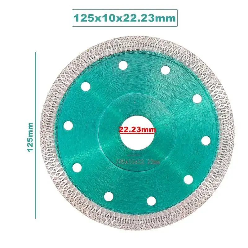 Imagem -05 - Hot Pressionado Sinterizado Malha Turbo Blade Green Diamond Saw Roda para Porcelana Cerâmica 105 mm 115 mm 125 mm