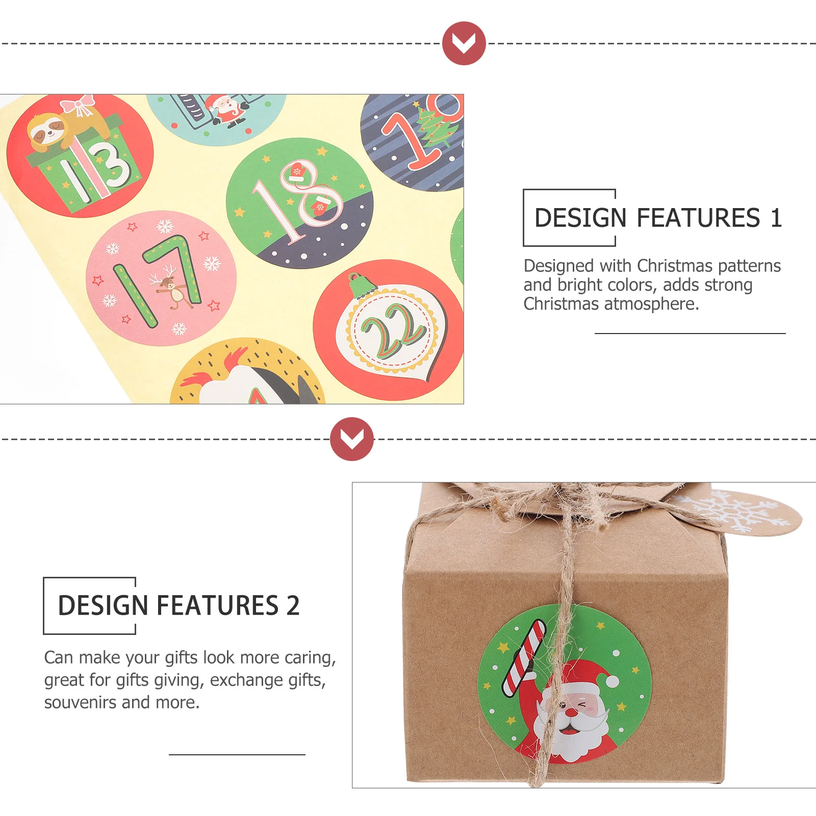 

1Set Christmas Calendar Box Festive Designs Long Lasting Use Perfect for Parties Holiday Celebrations Store Candies Cookies