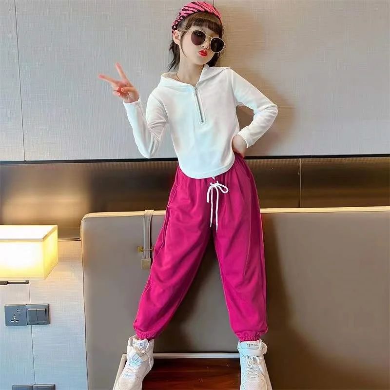 

Autumn Hooded Sets Spring Girls Casual Suits Teens Pullover Sportswear Trends Tops+Pants 2 Pcs 2023 New Kids Fashion Outfits