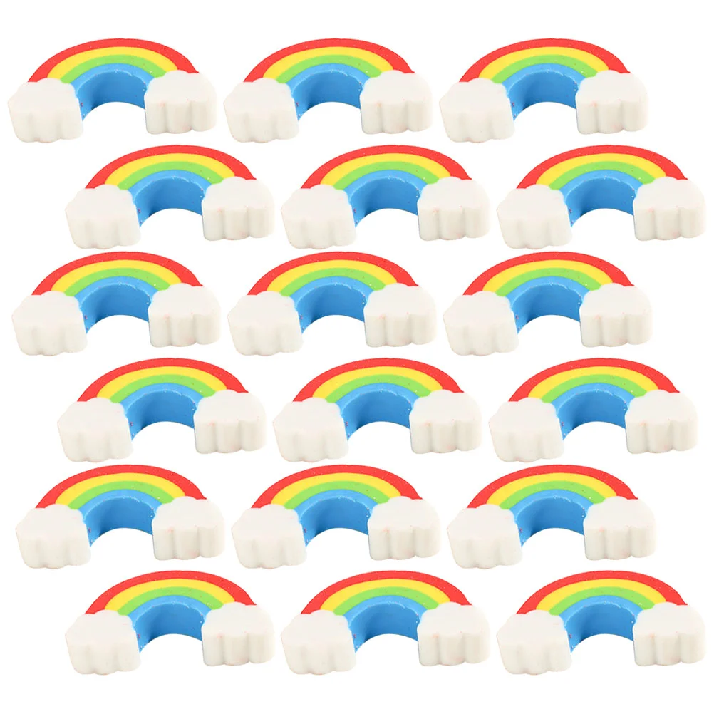 100 stuks regenboog gum brug gummen voor kinderen decoratief potlood mini kantoor klaslokaal