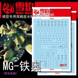 Model Decals Water Slide Decals Tool For 1/100 MG THE O Fluorescent Sticker Models Toys Accessories