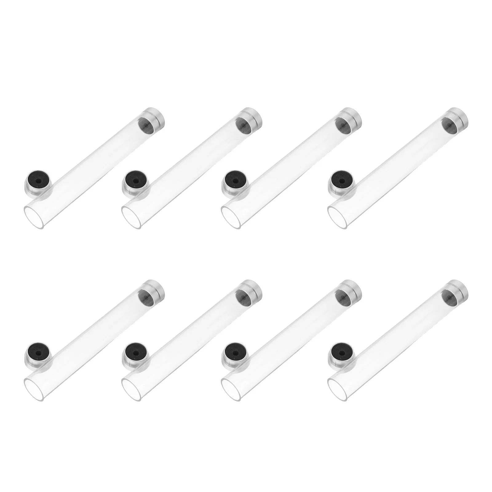 8Pcs Clear Plastic Makeup Tool Organizer Cylinder Dual Access Round Tube for Eyelash Tweezers Salon Tools Travel Portable