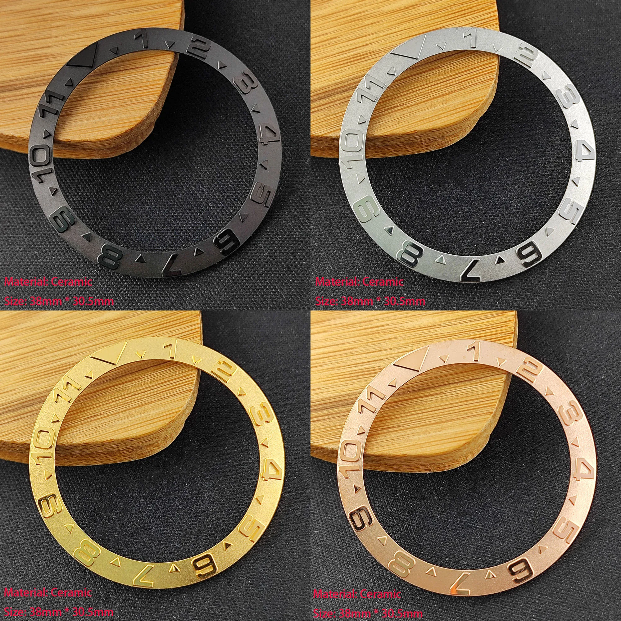 Watch accessories convex bezel38mm * 30.5mm ceramic bezel inlaid 40mm watch case