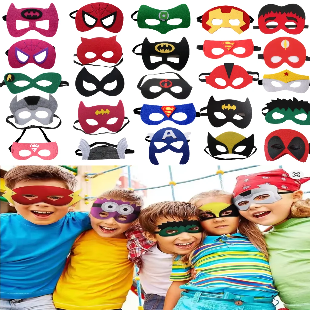 

Оптовая продажа, 10/100 шт., маски Человека-паука, детский супергерой, косплей, Железный человек, летучая мышь, маска для глаз для Хэллоуина, реквизит, дропшиппинг